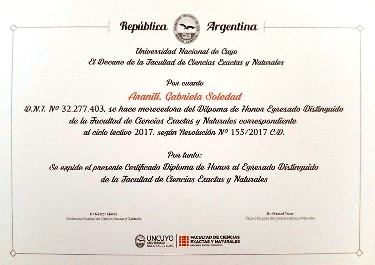Diploma de Honor